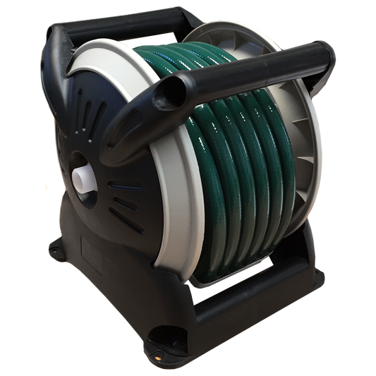 Holman Portable Garden Hose Cart 15m Plastic Space Saving Design - Auzzistore