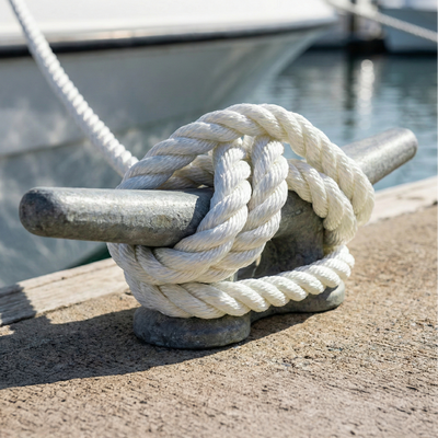 Grunt 12mm x 20m White Super Silver Rope - Durable Polypropylene - UV Safe