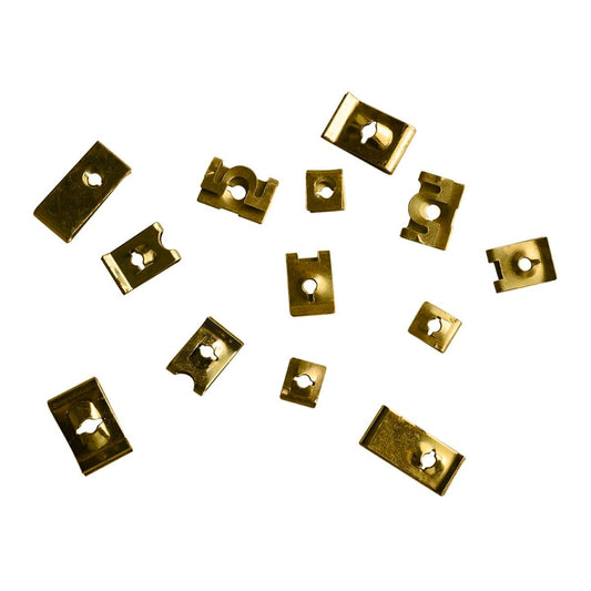Pinnacle Speed Nuts - 6G to 10G - Metal - Yellow Zinc Plated - 15 Pack - Auzzistore