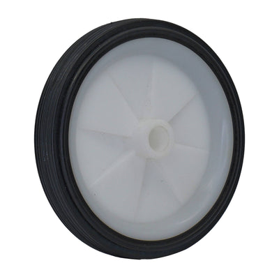 Move It 100mm White Plastic Centre Wheel - Rubber Tyre - Easy Install