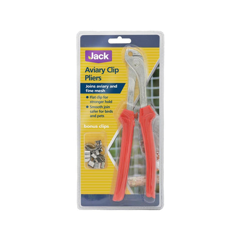 Jack Aviary Clip Pliers - 20 Clips - Steel - Soft Rubber Grip - Auzzistore