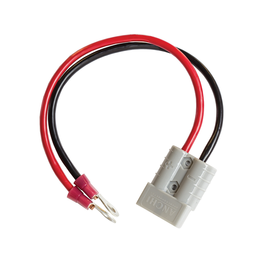 Kt Solar Hd Connector 50A - 8mm Ring Terminals - 300mm - Grey - Durable - Auzzistore