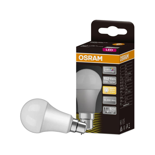 Osram LED A Shape Globe - 13W - Plastic - 1521 Lumens Warm White