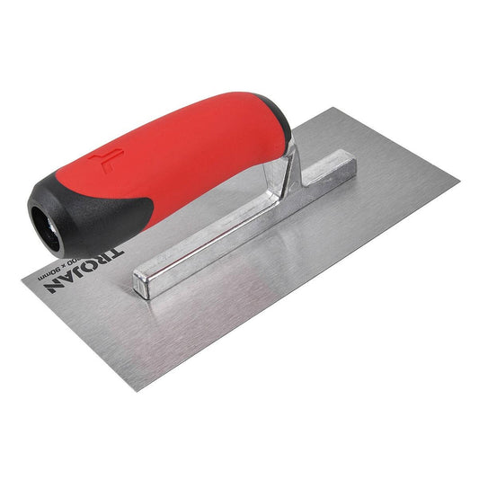 Trojan Finishing Trowel 200 x 90mm - Hardened Steel Blade - Ergonomic Grip - Auzzistore