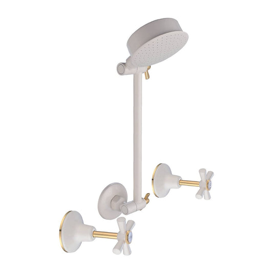 Shaw Mason Ivory Shower Set - 7.5L Min - 70mm x 250mm x 150mm - Brass
