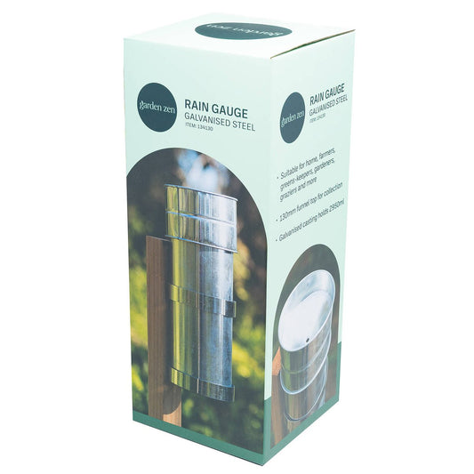 Garden Zen Rain Gauge - 130mm - Galvanised Steel - Professional Calibration – view 2