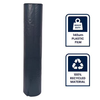 Grunt Multi Use Plastic Film 2 x 10m Black - Durable Weather Protection