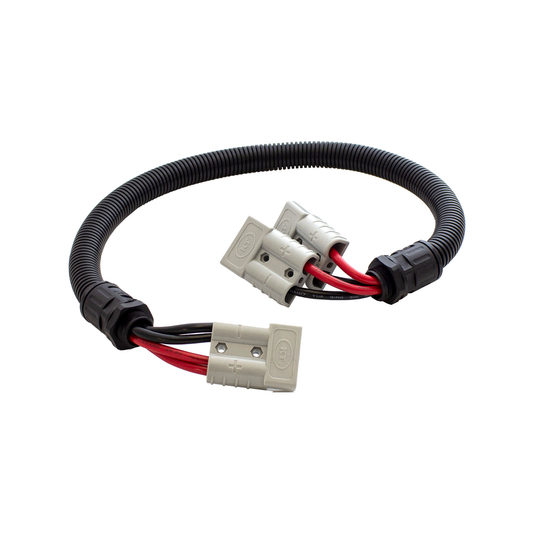 Kt Solar HD Connector 50A to Twin HD Connectors KT70565 - 600mm - Grey - Durable for Automotive, Marine, Solar - Auzzistore
