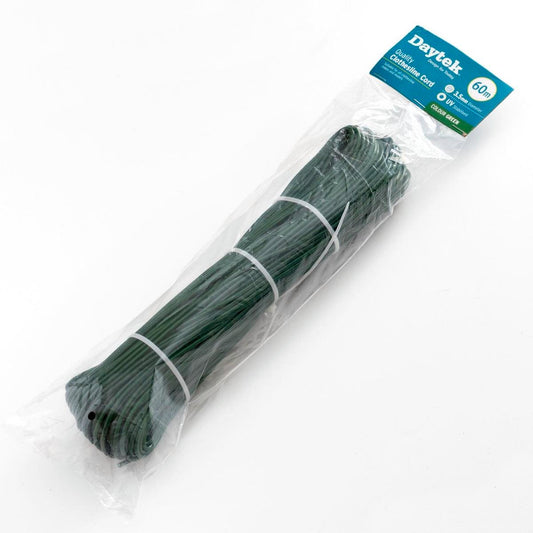 Daytek 60m Green Replacement Clothesline Cord - 3.5mm Diameter - UV Stabilised
