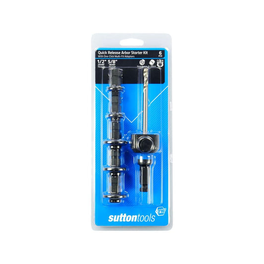Sutton Tools Quick Release Arbor Starter Kit 6 Piece - 7/16 Shank - Blue - Auzzistore