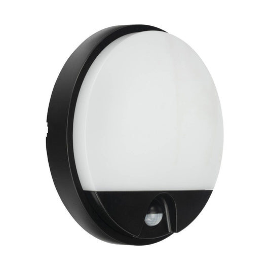 Brilliant 10W Alston Slimline Round Bunker Security Sensor Light - 205mm - Black - 1000 Lumens - PIR Motion Detection – view 2