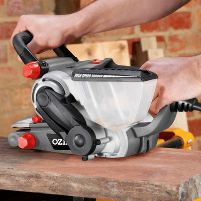 Ozito Belt Sander 75 x 533mm 850W Variable Speed Plastic Metal