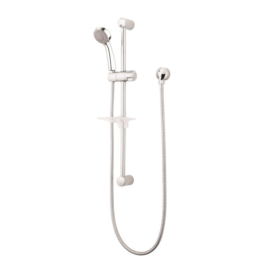 Flexispray Bermuda Rail Shower - 650mm - Brass/Chrome - 3 Function