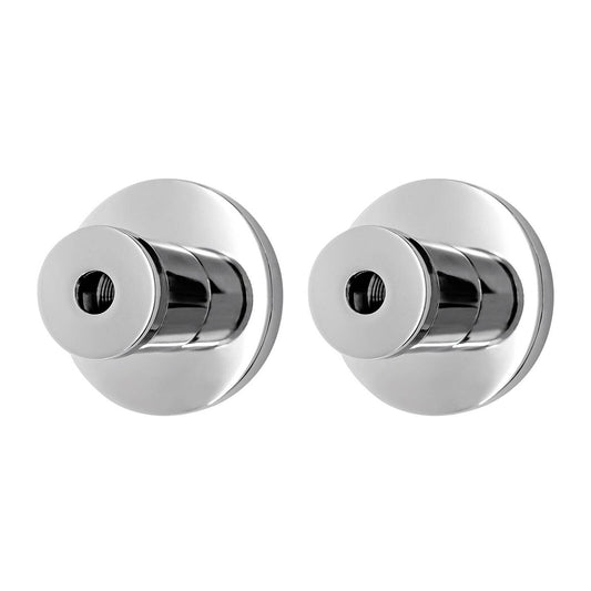 Shaw Mason Chrome Wall Flange - Pair - 92mm x 184mm - Durable Brass - Auzzistore