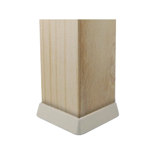 Surface Gard Almond Square Rubber Base Castor Cup 4 Pack - 51mm – view 2 - Auzzistore