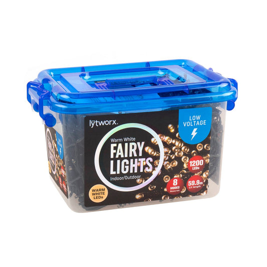 Lytworx Low Voltage Fairy Lights 1200 Pack - 59.9m - Warm White - Auzzistore