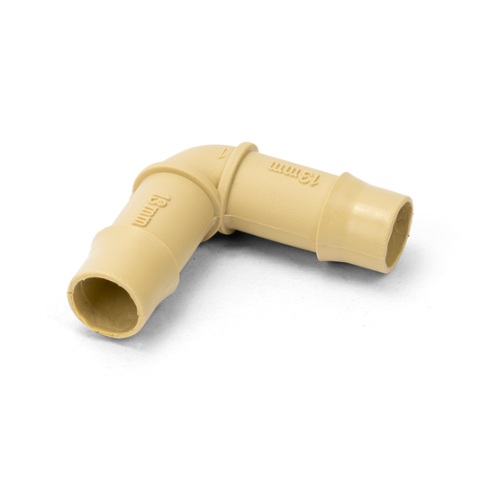 Holman Barbed Elbow - 13mm - Polypropylene - Beige - Auzzistore