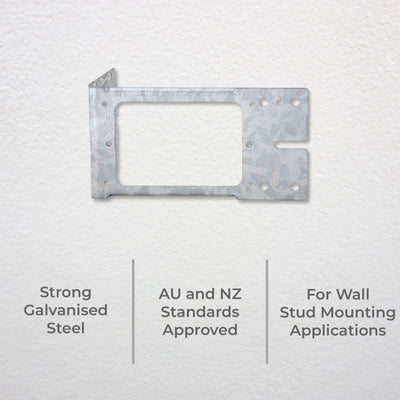 DETA Mounted Stud Bracket - Galvanised Steel - 136mm x 73mm - Strong