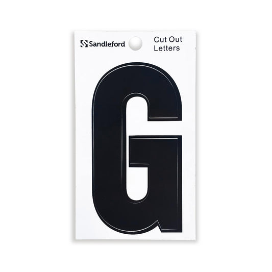 Sandleford 85mm Black Cut Out Self Adhesive House Letter G - Auzzistore