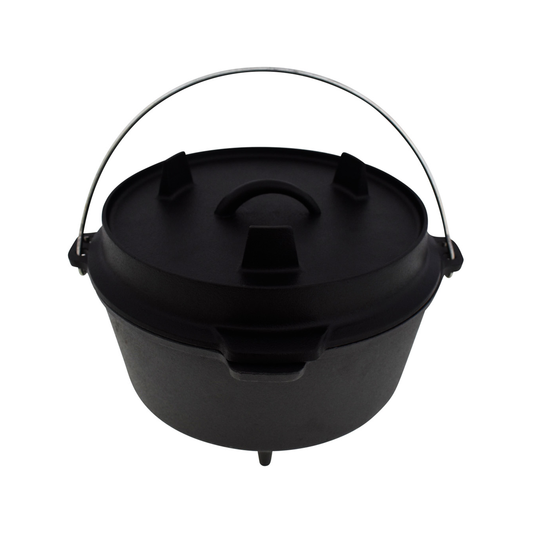 Jumbuck Cast Iron Dutch Oven - 3.5L - Versatile Indoor & Outdoor Cooking - Auzzistore