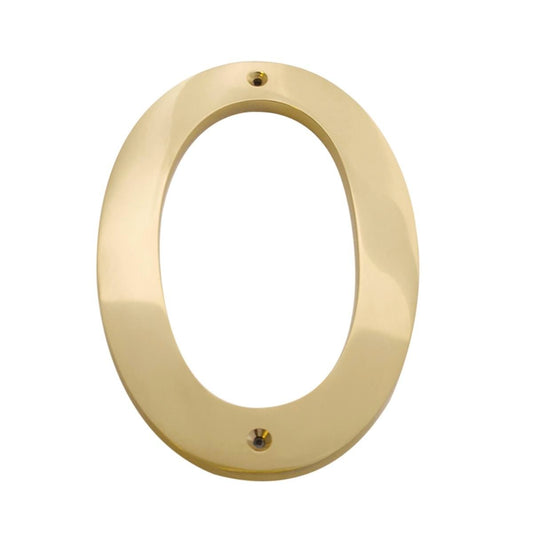 Sandleford Brass House Number 0 - 150mm - Weather Resistant - Durable