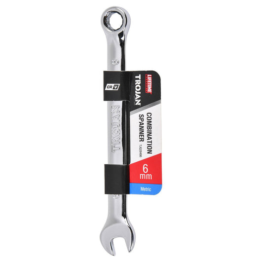 Trojan 6mm Combination Spanner - Polished Chrome Vanadium - High Torque – view 2
