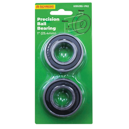 Richmond Rubber Sealed Precision Ball Bearing 2 Pack - 52mm x 15mm - Green - Auzzistore