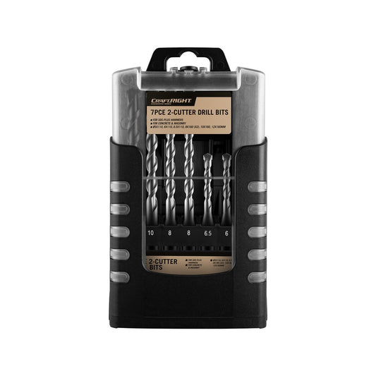 Craftright SDS-Plus Drill Bit Set - 7 Piece - Metal - Concrete Use - Auzzistore
