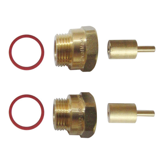 Kinetic 15mm Wall Tap Spindle Extender 2 Pack - Lead Free Brass - Durable - Auzzistore