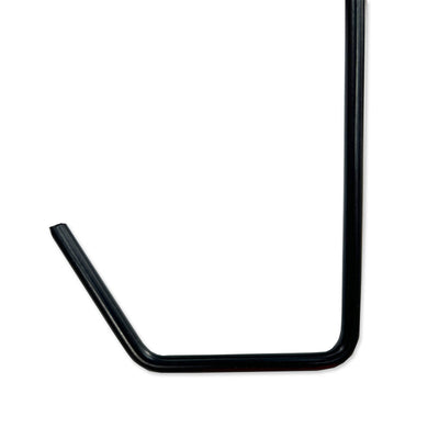 Jack 150mm Black Square Hanging Basket Hook Steel Durable Indoor Outdoor