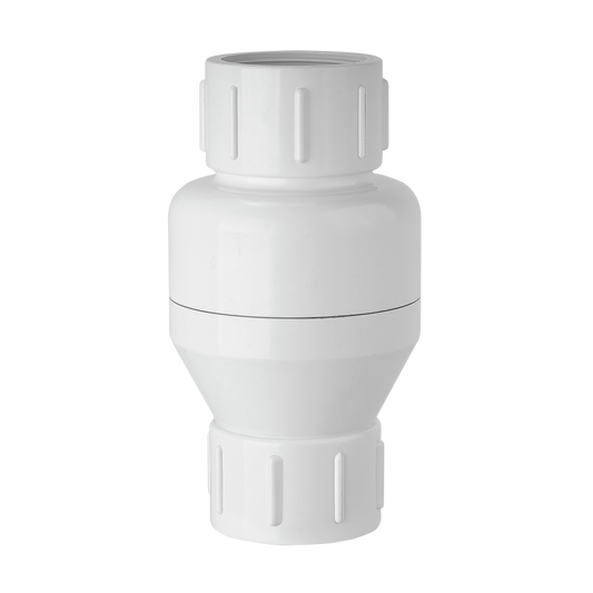 Holman 50mm In Line Check Valve - PVC - Prevents Backflow - White - Auzzistore