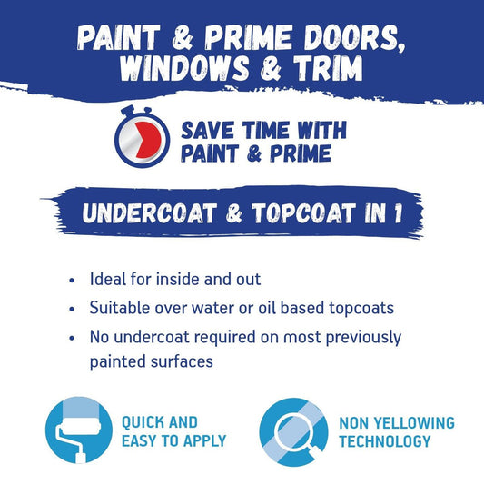 British Paints Paint & Prime - 1L - Gloss - Undercoat & Topcoat – view 2 - Auzzistore