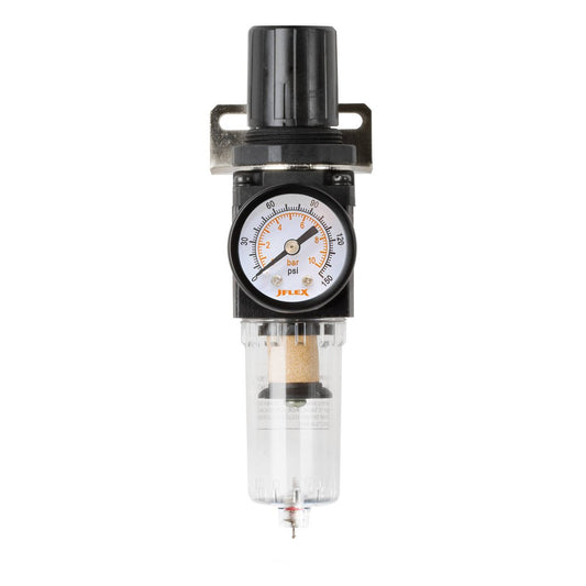 Jflex Mini Filter Regulator - 5-Micron Brass Filter - Compact Design - 1/4” BSP - Auzzistore
