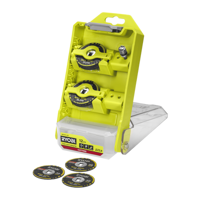 Ryobi 12 Piece Twist Lock Cutting Set - 11 Discs 38mm - Tool-Free Changes