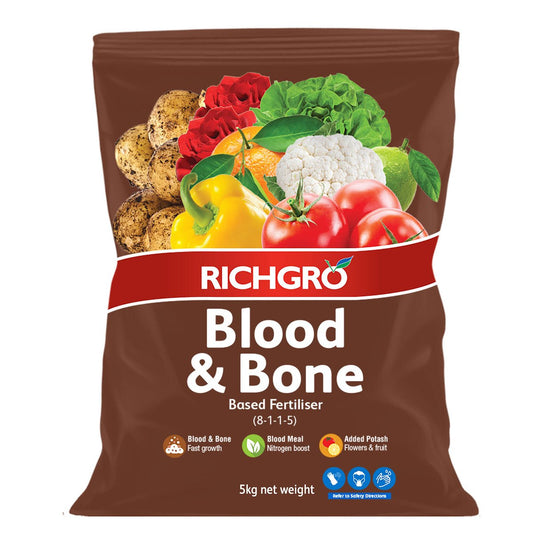 Richgro Blood and Bone Fertiliser 5kg Organic Growth Booster - Auzzistore