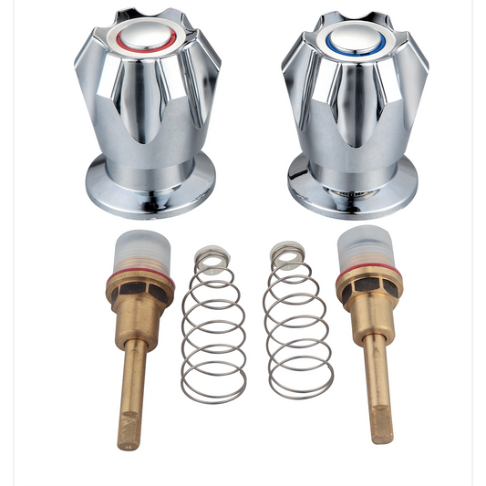 Shaw & Mason Chrome Six Point Style Wall Top Assembly Pair - 195mm ABS - Durable & Stylish - Auzzistore
