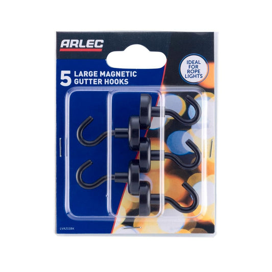 Arlec Magnetic Gutter Hooks - 25mm - Steel - Easy to Apply - Auzzistore