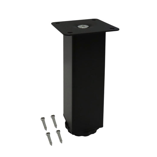 Adoored Table Leg - 40 x 40 x 150mm - Steel - Black Finish - Auzzistore