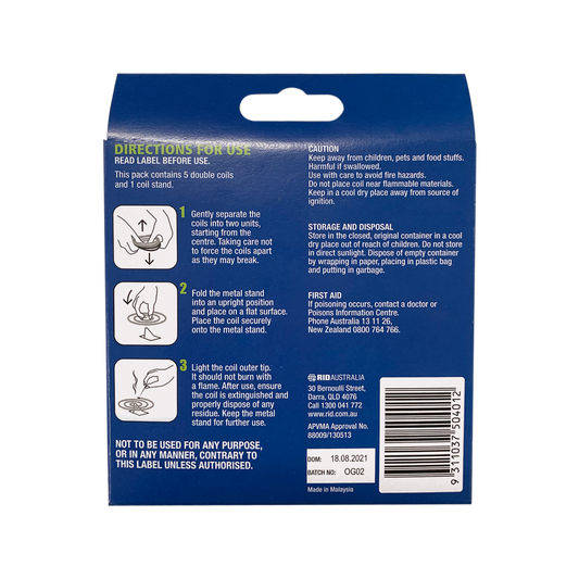 On Gard Outdoor Mosquito Coils 10 Pack - Repels Mosquitoes - 8 Hours - 130mm x 90mm x 130mm – view 2 - Auzzistore