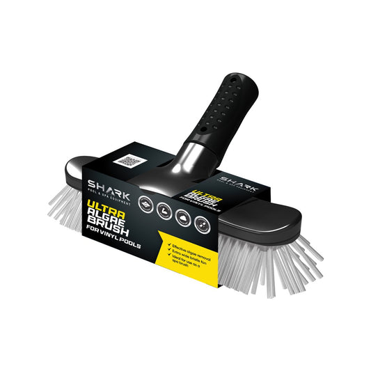 Shark Algae Brush for Vinyl Pools - 255mm x 245mm - Heavy-Duty Cleaning Tool