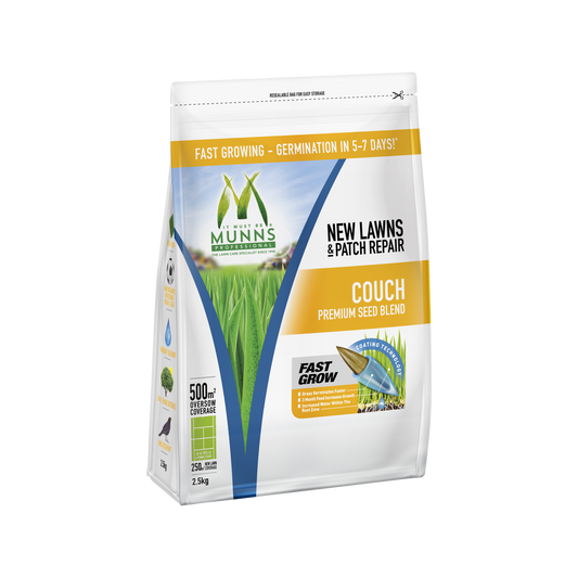 Munns Professional Couch Lawn Seed - 2.5kg - Lawn Seed Blend - Drought Tolerant - Auzzistore