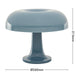 Astin Sinclair Dimmable Mushroom Table Lamp - Blue - 260mm x 215mm - USB Powered