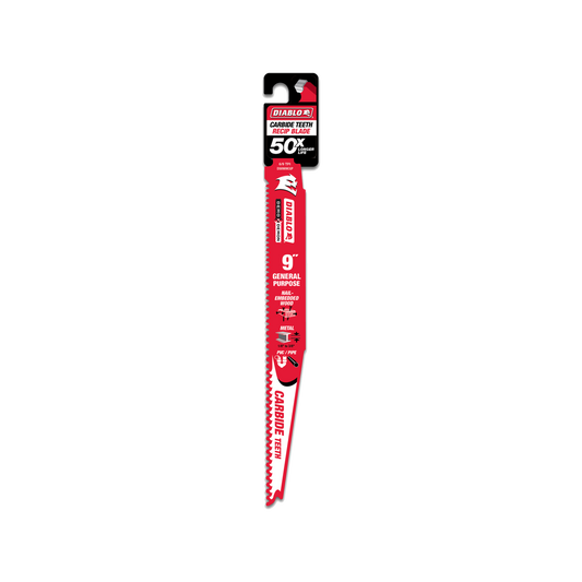 Diablo Reciprocating Saw Blade - 9" - Carbide - General Purpose