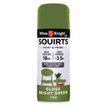 White Knight Squirts Spray Paint - 310g - Bright Green - Solvent Based - Quick Drying