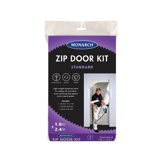 Monarch Zip Door - 2.4m x 1m - Woven Plastic - Temporary Entry - Auzzistore