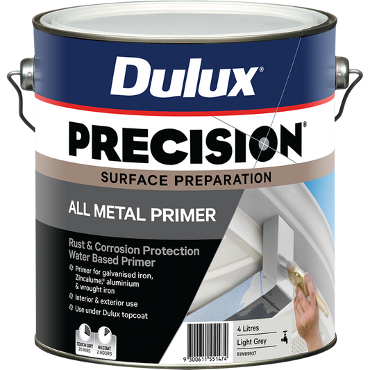 Dulux 4L Precision All Metal Primer - Anti-Corrosive - Water-Based - Auzzistore