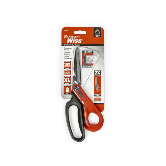 Crescent Wiss 250mm 10 Heavy Duty Titanium Coated Shears - Precision Cutting - Ergonomic Handle