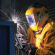 Bossweld Griz Variable Shade Welding Helmet - 100 x 60mm Viewing Area - Dual Shade 4-8 / 9-13
