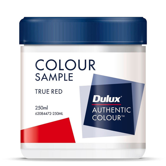 Dulux True Red Sample Pot 250ml Water Based Low Sheen Indoor Use