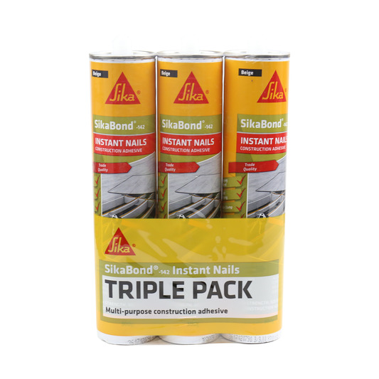 Sika 300g Sikabond 142 Instant Nails Adhesive 3 Pack High Strength